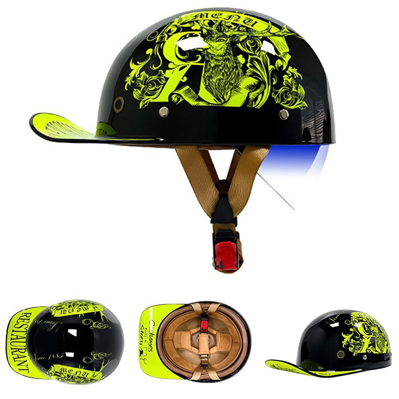 Cască de motocicletă OrionRide în stil baseball, cu carcasă din ABS certificată DOT