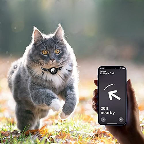 Asterra Reflective Cat Collar with GPS Tracker Mount, Quick-Release