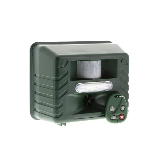 Disuasor ultrasónico solar contra aves y pájaros carpinteros para jardines