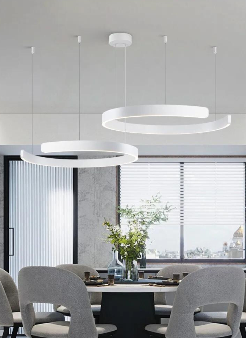 AerisGlow Rund LED Taklampa, Dimbart Multi-Ring Design