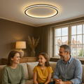 Lámpara de techo LED regulable SkagaNova, de aluminio y acrílico de estilo escandinavo