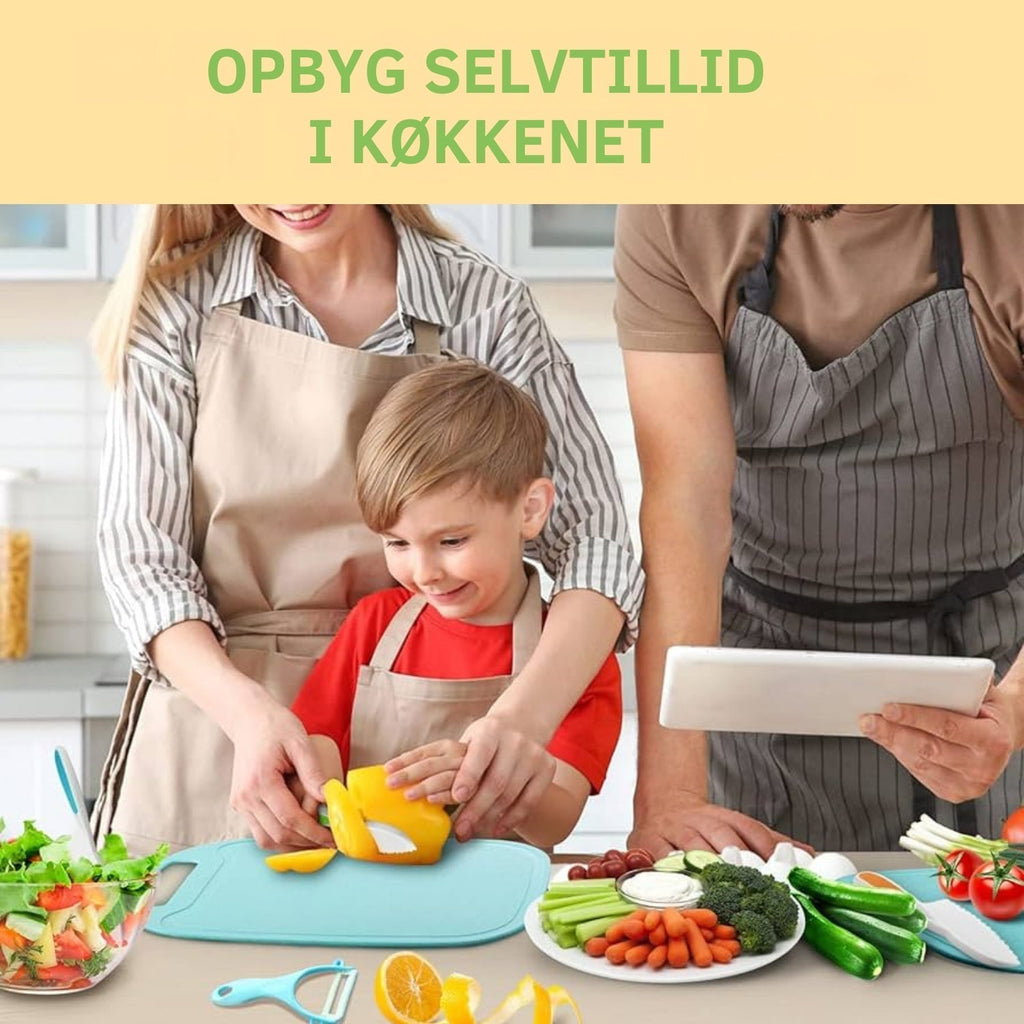 Montessori-køkkenlegetøjssæt til børn, 13-delt legemadlavningssæt, KidoChef
