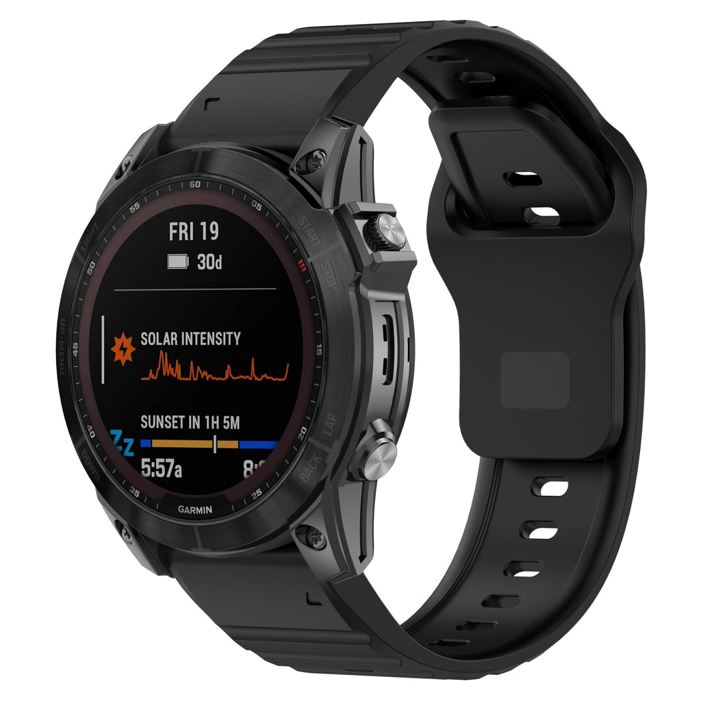 Ventro Silikon-Sportarmband für Garmin Fenix 8, 7X, 6X, belüftetes Design