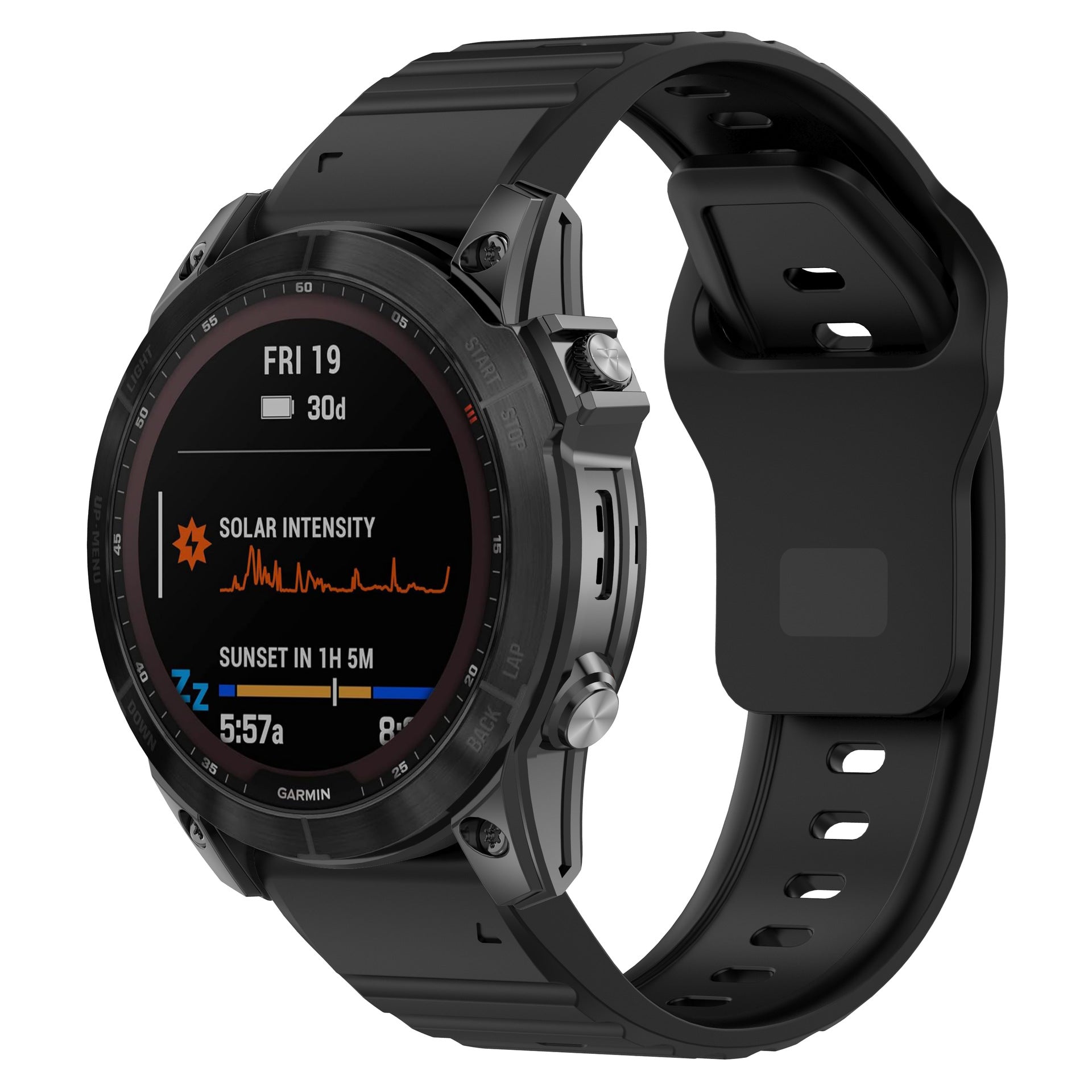 Ventro Silikon-Sportarmband für Garmin Fenix 8, 7X, 6X, belüftetes Design