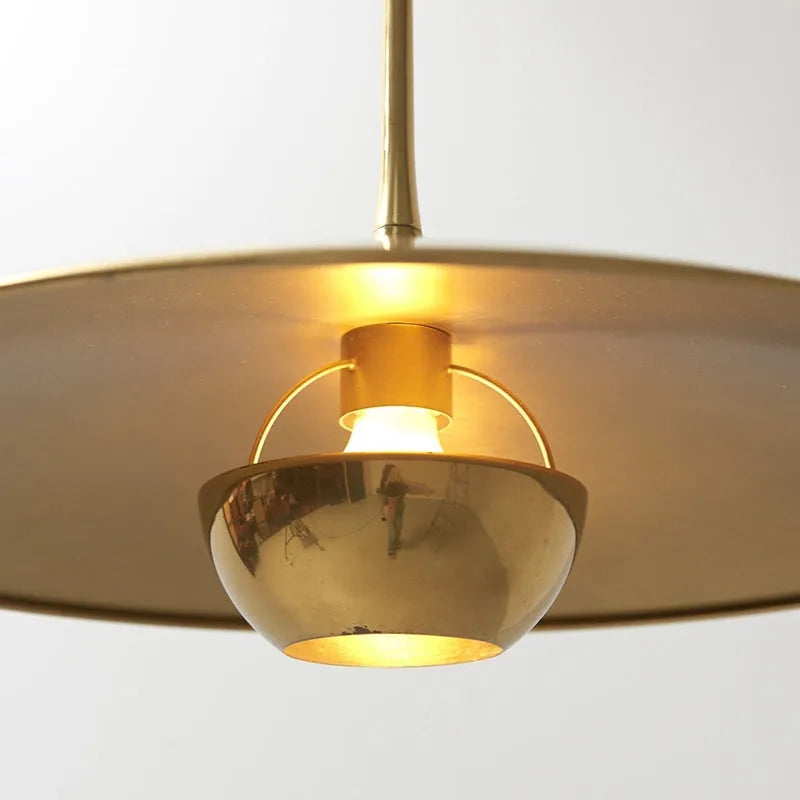 Pyra Minimalist Metal Pendant Light, Gold | Fioriscas