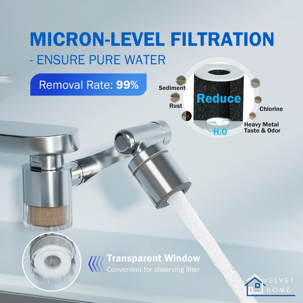 Smart Filtered Kitchen Faucet With 360° Swivel Spout