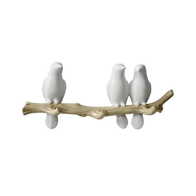 Liora Resin Wall Hook, Bird Branch Design for Coats & Scarves
