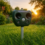 Répulsif solaire à ultrasons pour oiseaux avec détecteur de mouvement, résistant aux intempéries, SolPro