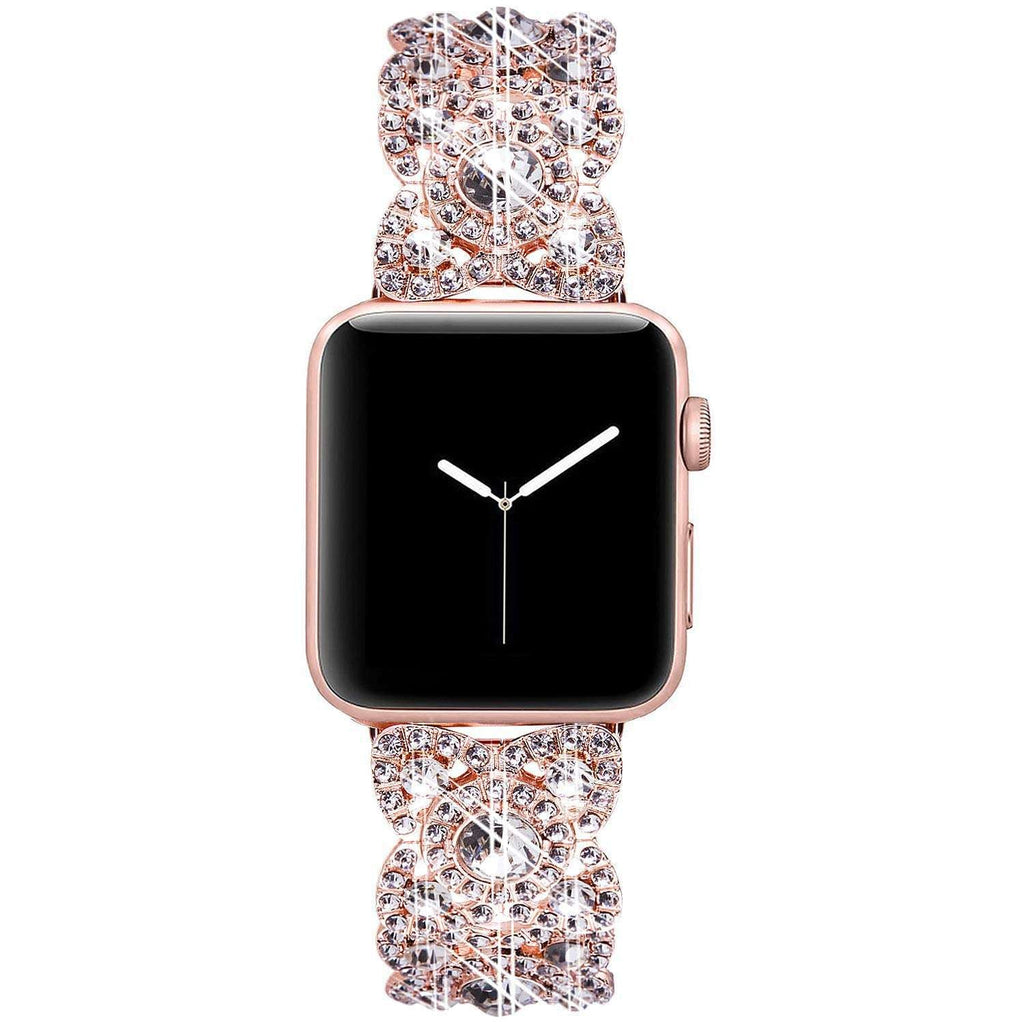 Náramek Petaluxe s květinovým diamantovým akcentem pro Apple Watch