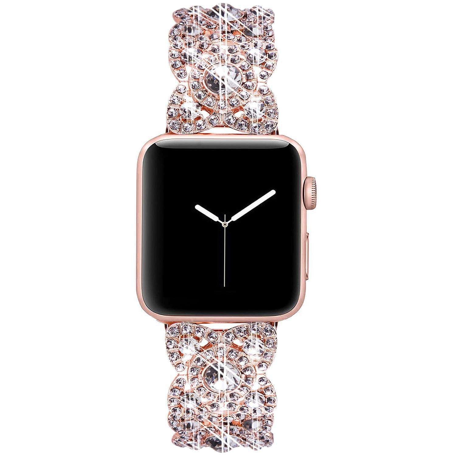 Náramek Petaluxe s květinovým diamantovým akcentem pro Apple Watch