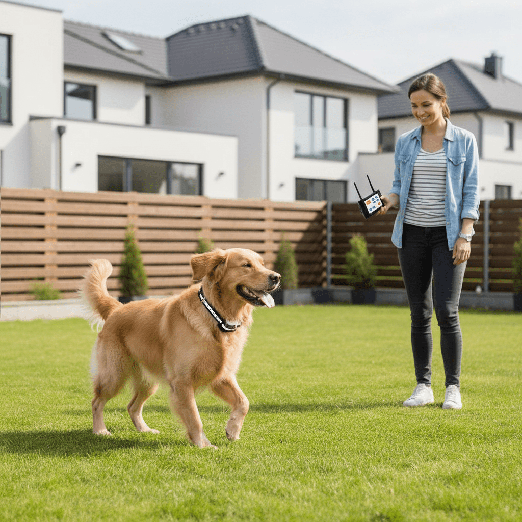 Kabelloses Hundezaund und Trainingshalsband-System - Fioriscas