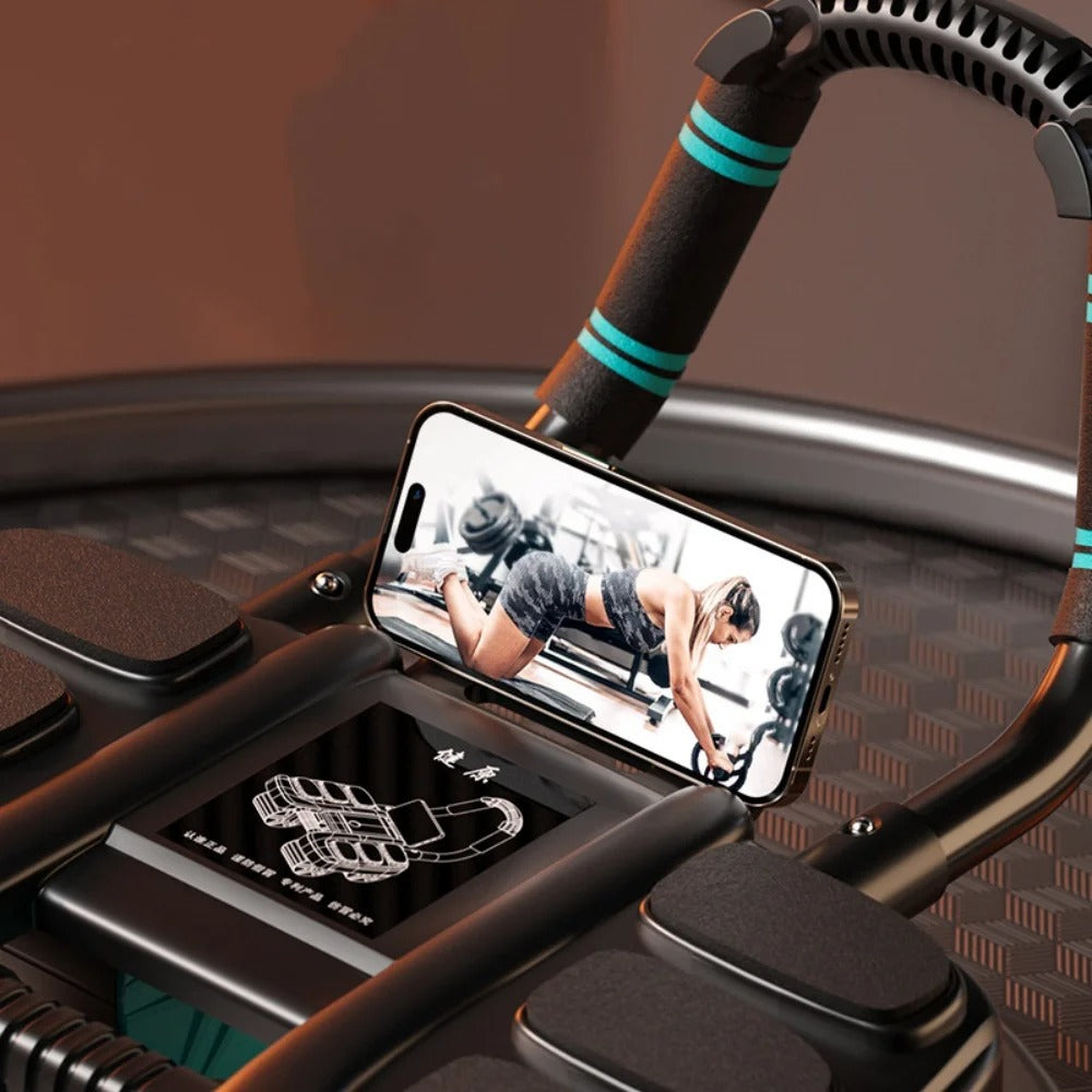 Automatický posilovací kolečko na břišní svaly s opěrkami na lokty pro posilování středu těla