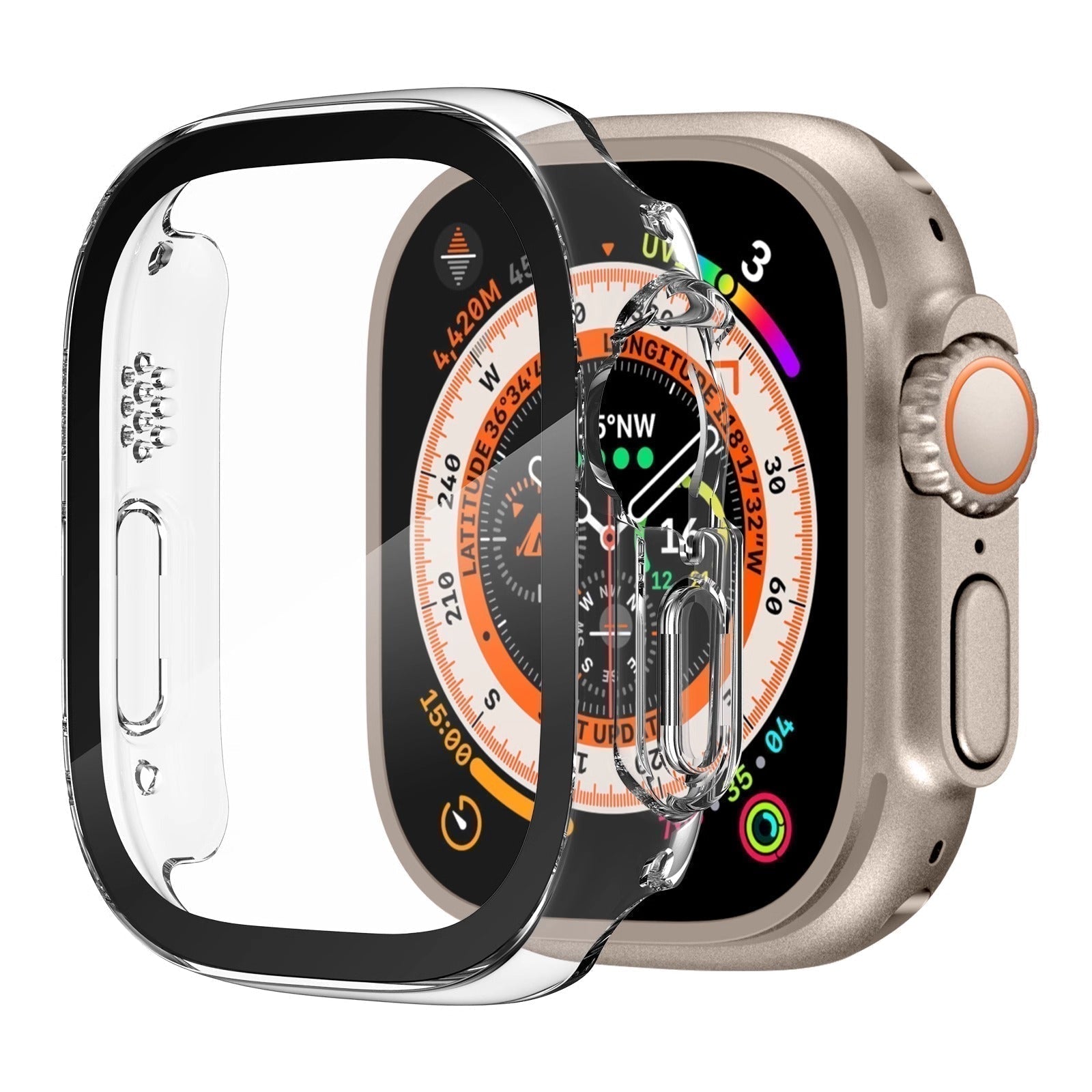 Nasazovací pouzdro NovaGuard pro Apple Watch s tvrzeným sklem na displej
