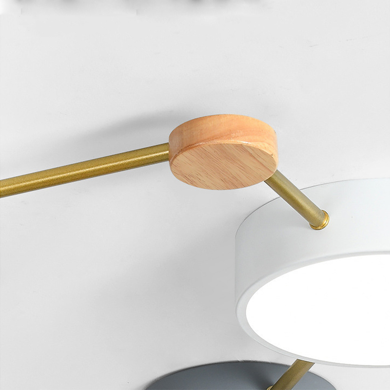 Arisha Modern LED Ceiling Light Log Living Room Bedroom White Grey | Fioriscas