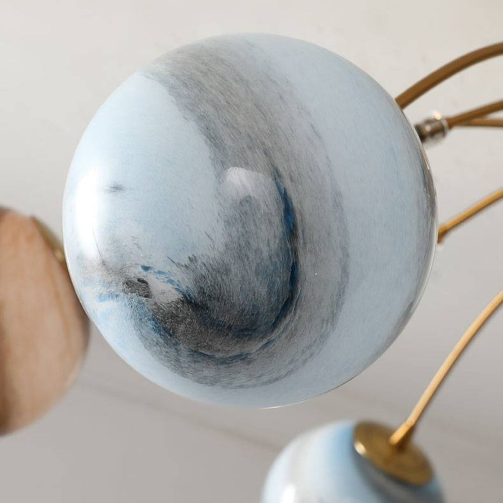 Aria Modern Planet Flush Mount Ceiling Light, Living Room | Fioriscas