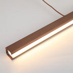 Lampa wisząca LED Nexis z liniową ramą, czarno-brązowe wykończenie