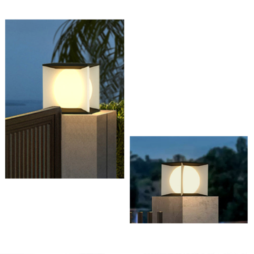 Ray Modern Moon  Outdoor Pier-Mount Pillar Light | Fioriscas
