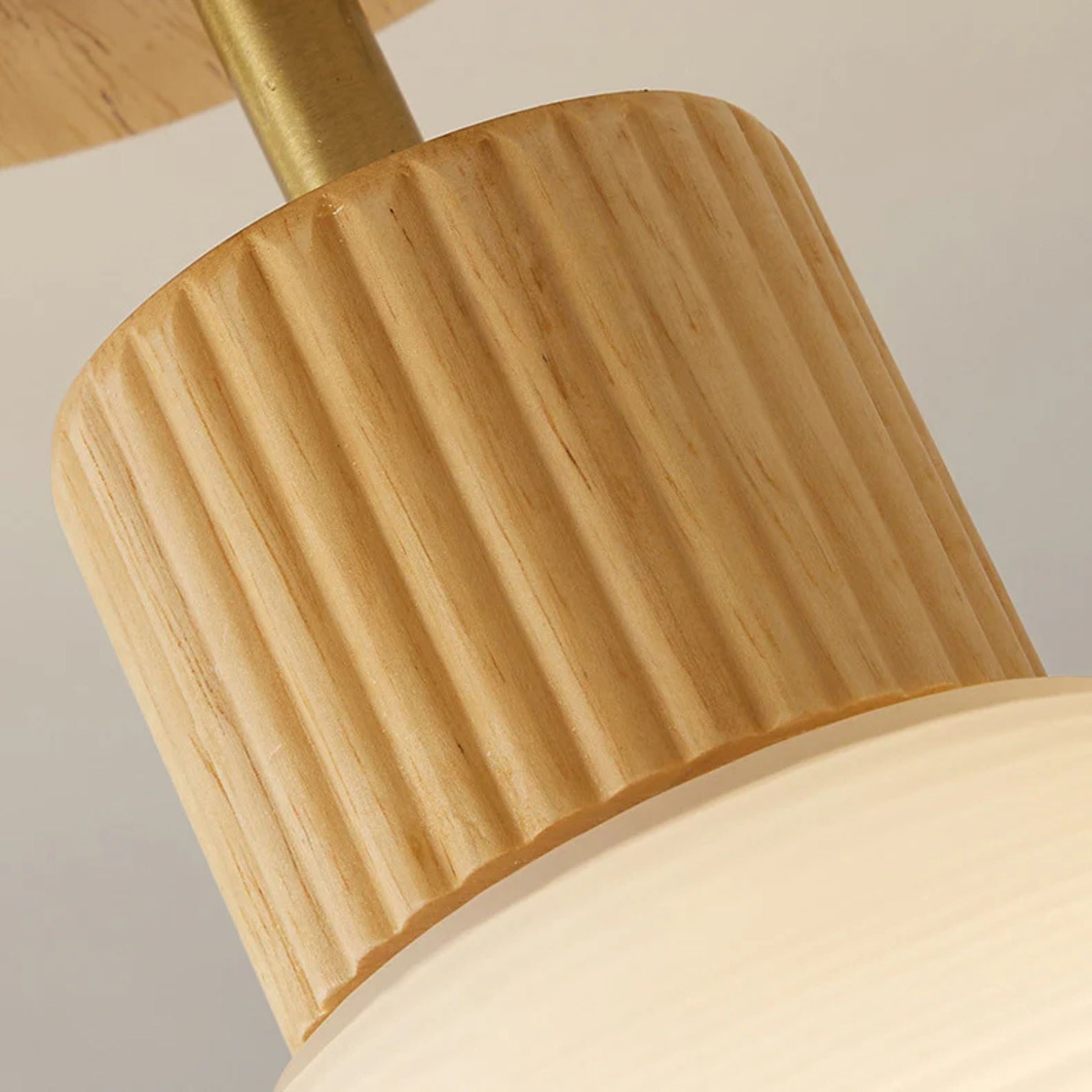 Arisha Minimalist Flush Mount Ceiling Light Wood/Walnut Hallway | Fioriscas
