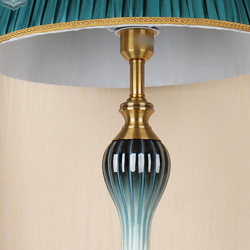 Eryn Antique Floor Lamp, Multi Colors, Metal/Fabric, Bedroom | Fioriscas