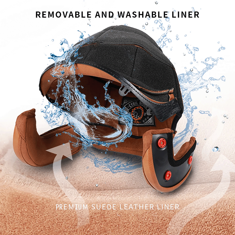 LumaPeak KB2 Motorradhelm mit offenem Gesicht, leichte ABS-Schale, DOT- und ECE-zertifiziert