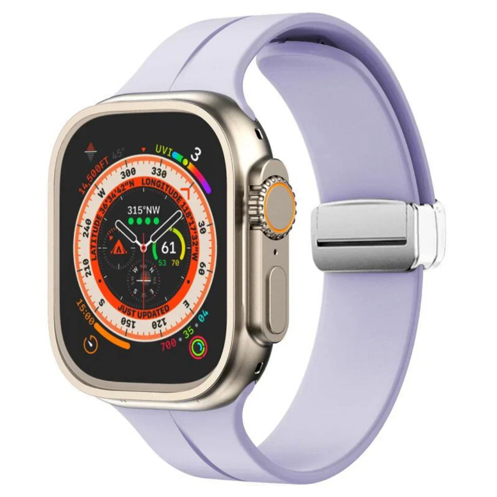 Magnetyczny pasek silikonowy do Apple Watch, pasek z bezpiecznym zapięciem Luma