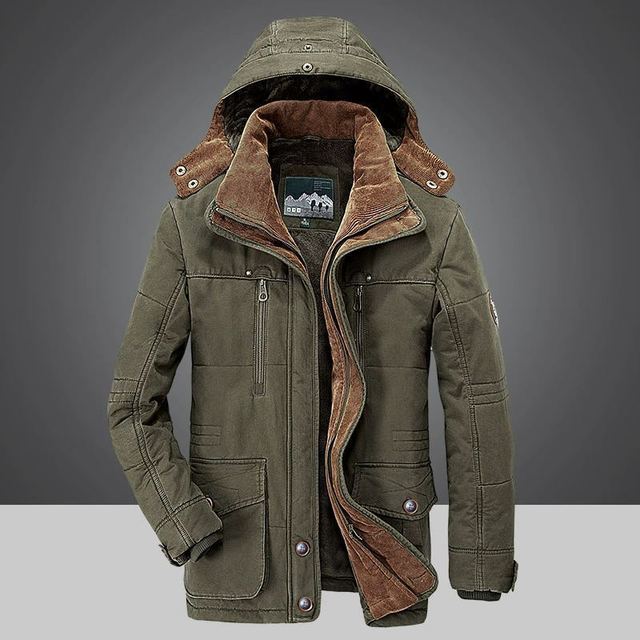 ArdentVale Herren-Isolierparka, plüschgefütterter Wintermantel