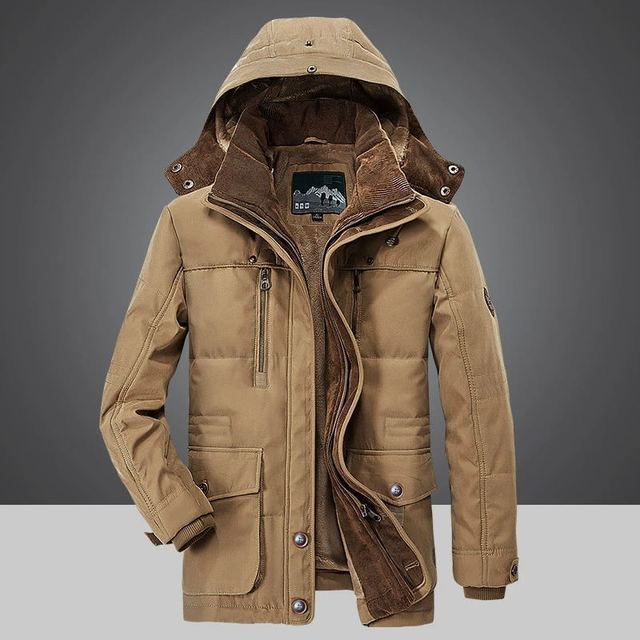 ArdentVale Herren-Isolierparka, plüschgefütterter Wintermantel