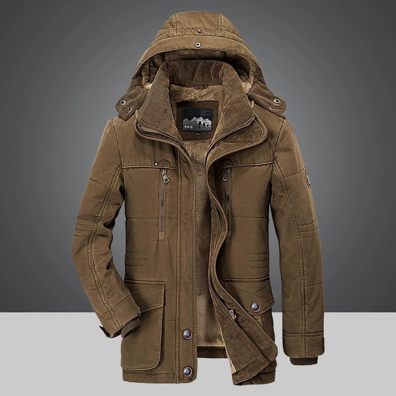 ArdentVale Herren-Isolierparka, plüschgefütterter Wintermantel