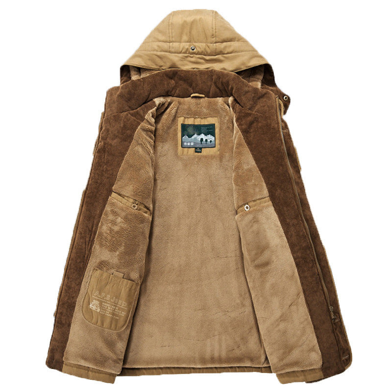 ArdentVale Herren-Isolierparka, plüschgefütterter Wintermantel