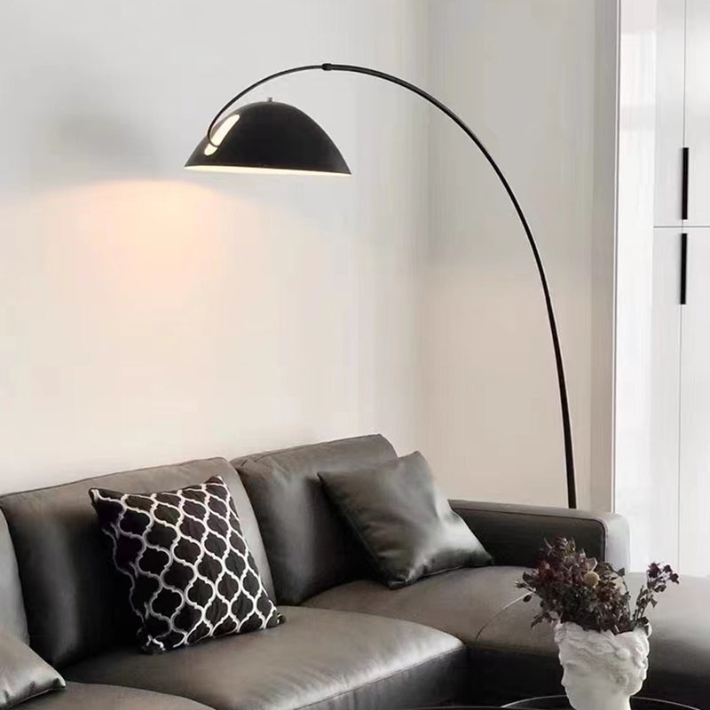 Avi Modrn Fishing Rod Metal Floor Lamp, Black | Fioriscas
