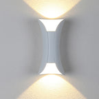 Lampada da parete curva per esterni, applique LED Arcora, cablata IP65
