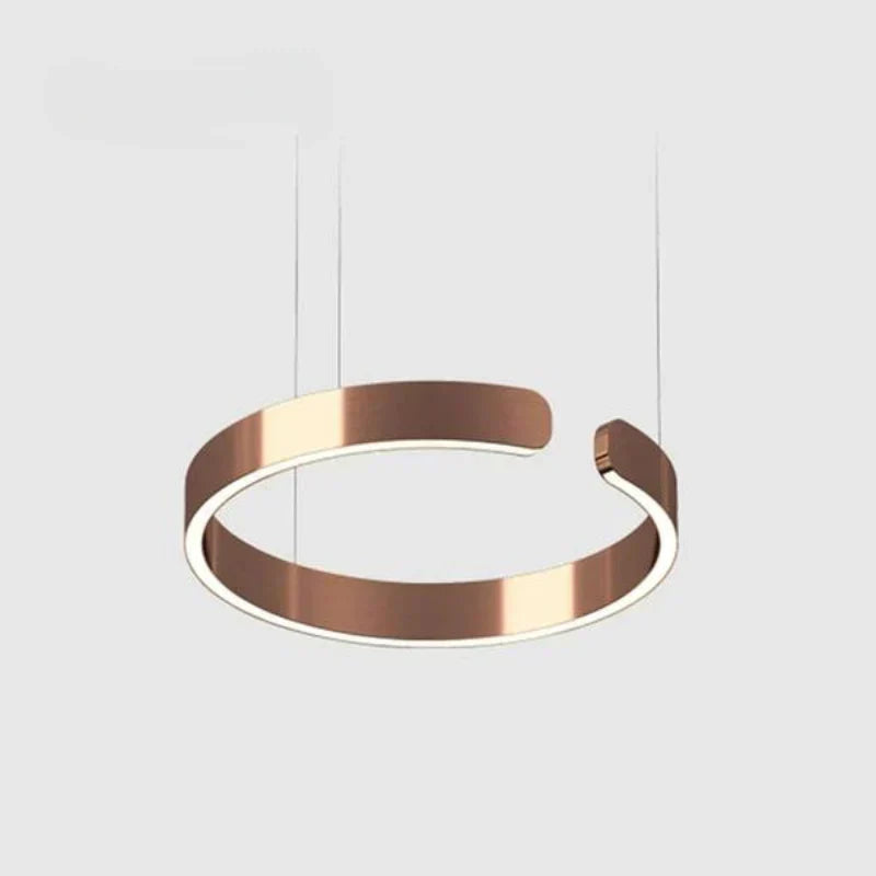 LyraHalo Pendant Light, Round Metal Design, Dimmable LED