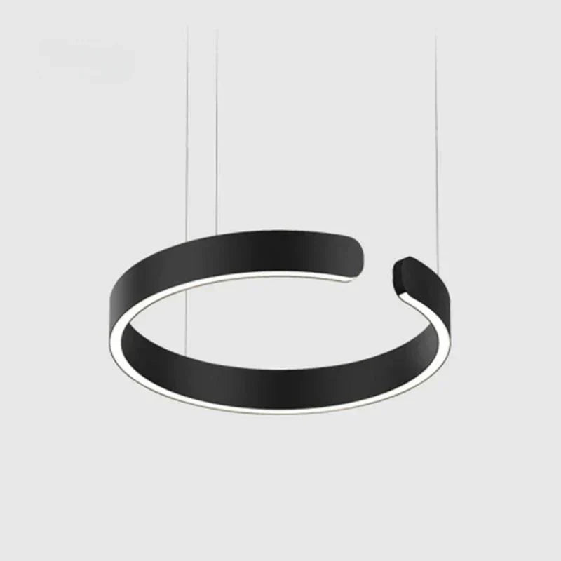 LyraHalo Pendant Light, Round Metal Design, Dimmable LED