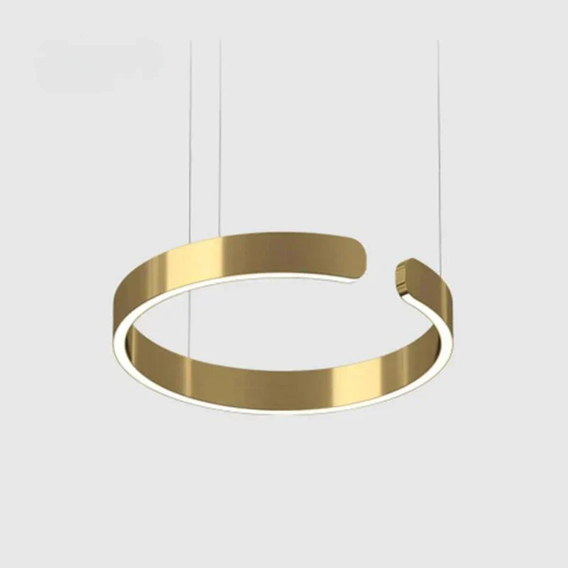 LyraHalo Pendant Light, Round Metal Design, Dimmable LED