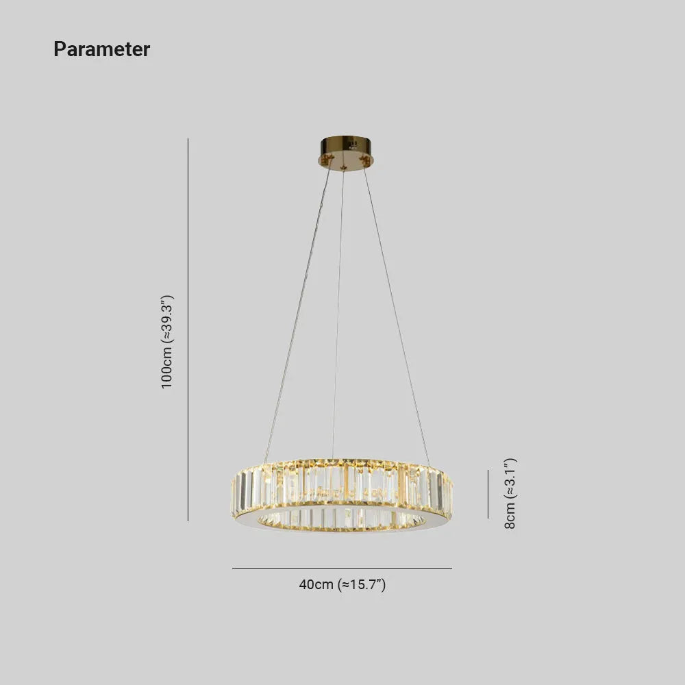 Kristy Elegant Round Crystal Chandelier, Clear | Fioriscas