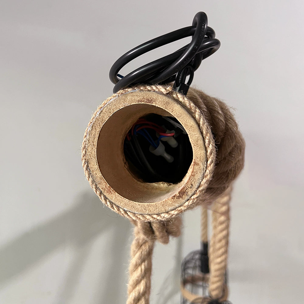 AstraLume Retro kovové a dřevěné závěsné svítidlo, objímka E27, teplé světlo