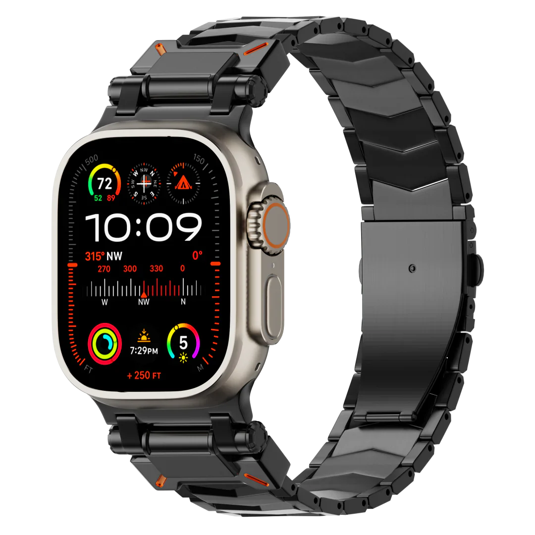 Elestra V01 titaniumrem til Apple Watch, V-formet design