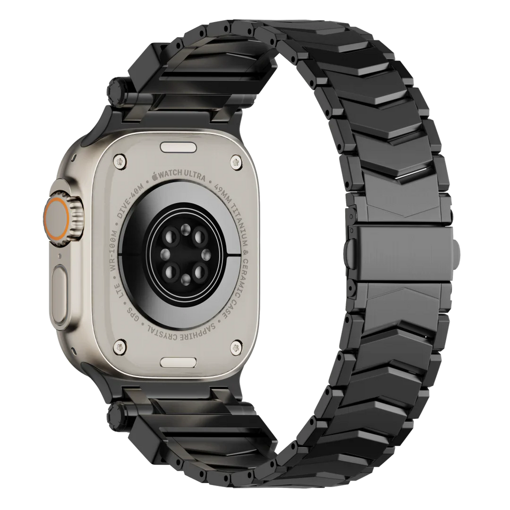 Elestra V01 titaniumrem til Apple Watch, V-formet design