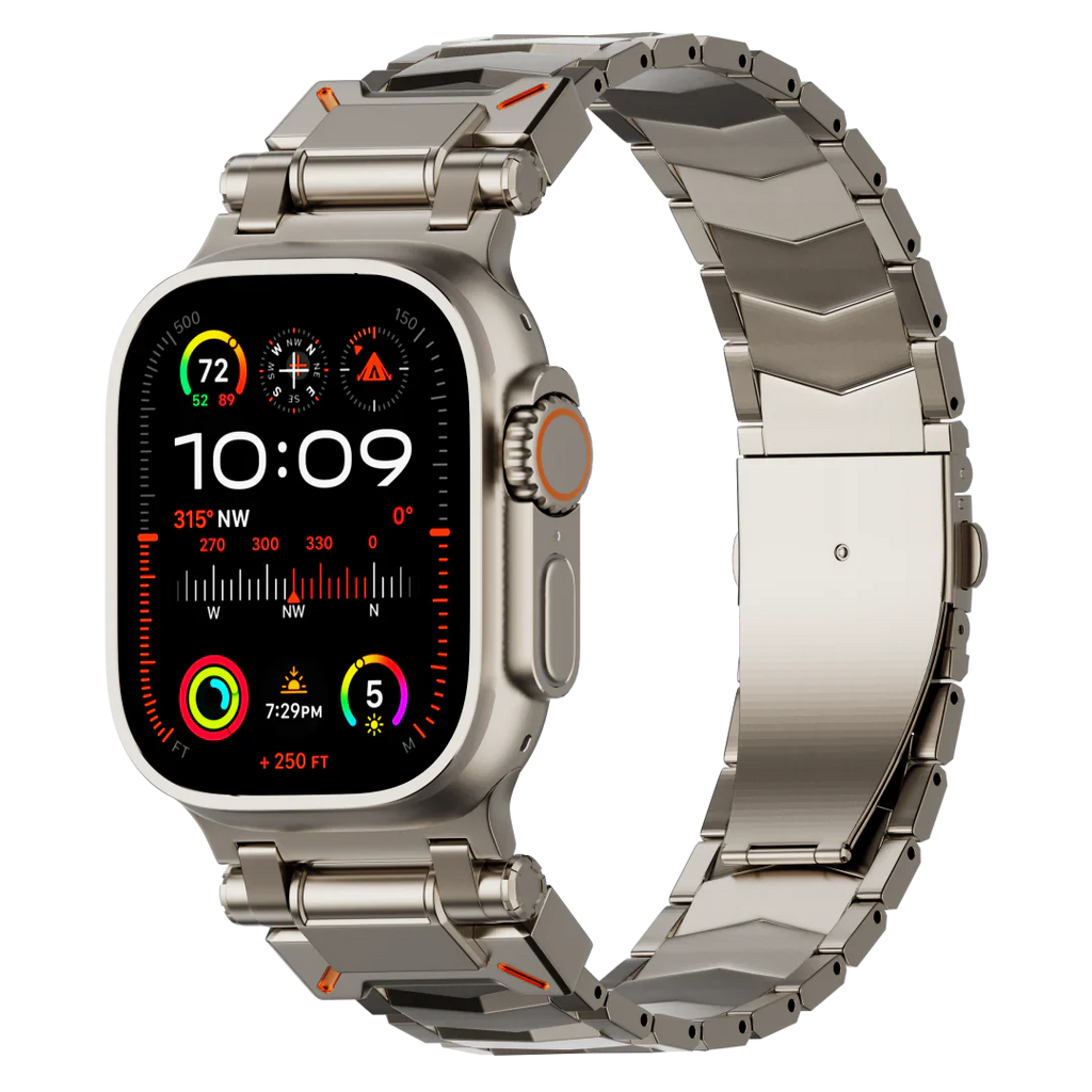 Elestra V01 titaniumrem til Apple Watch, V-formet design