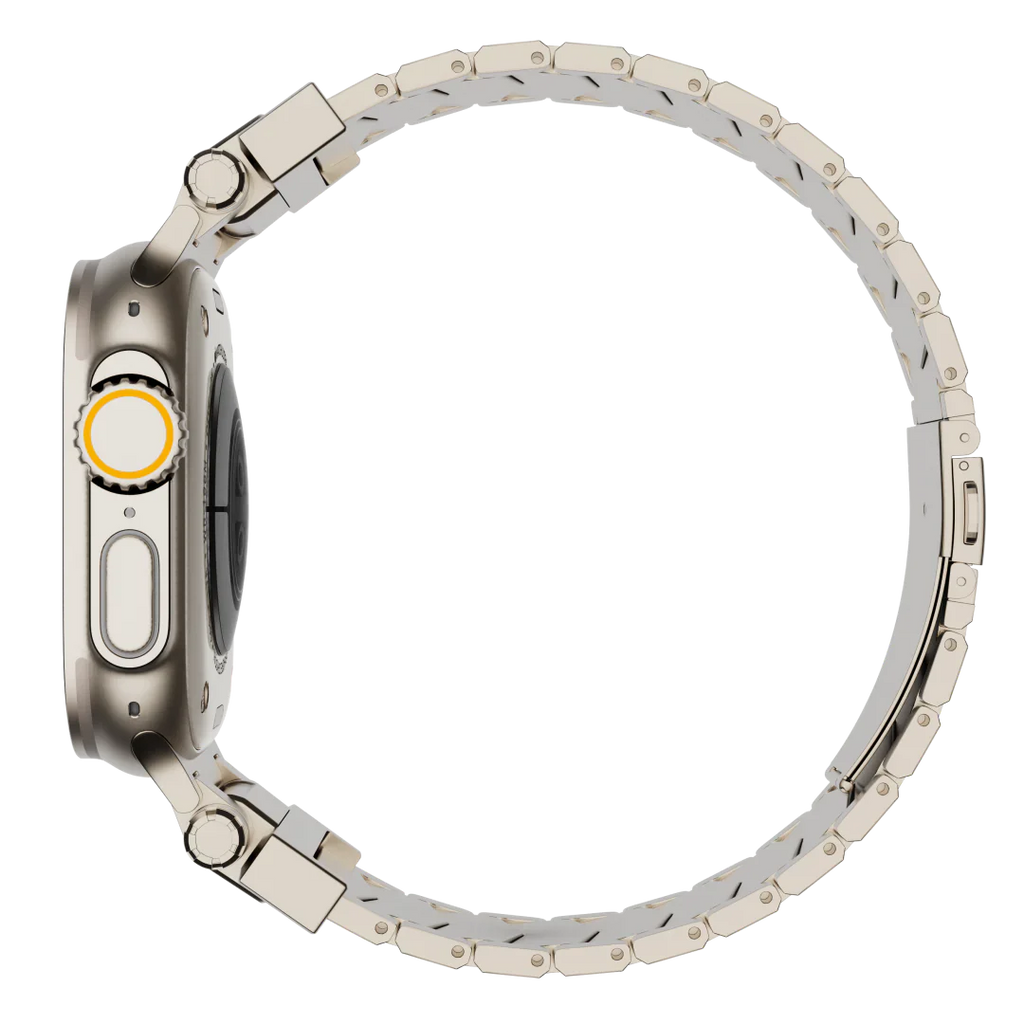Elestra V01 titaniumrem til Apple Watch, V-formet design