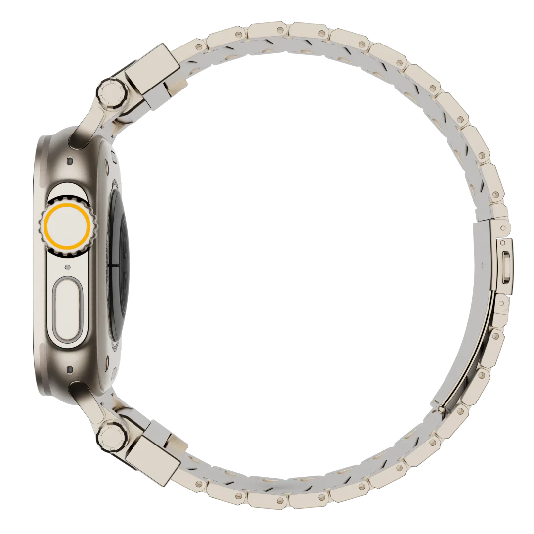 Elestra V01 titaniumrem til Apple Watch, V-formet design