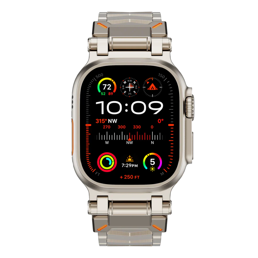 Elestra V01 titaniumrem til Apple Watch, V-formet design