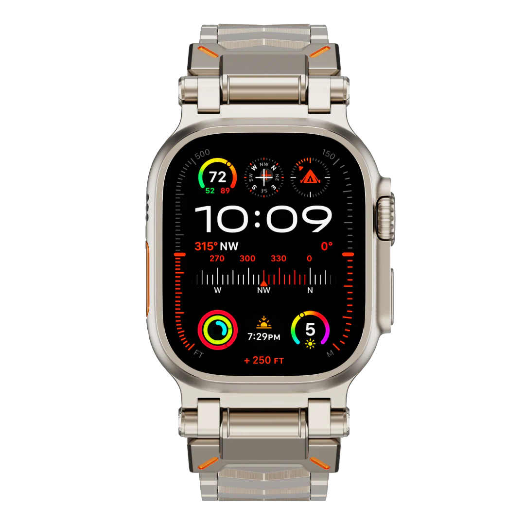 Elestra V01 titaniumrem til Apple Watch, V-formet design