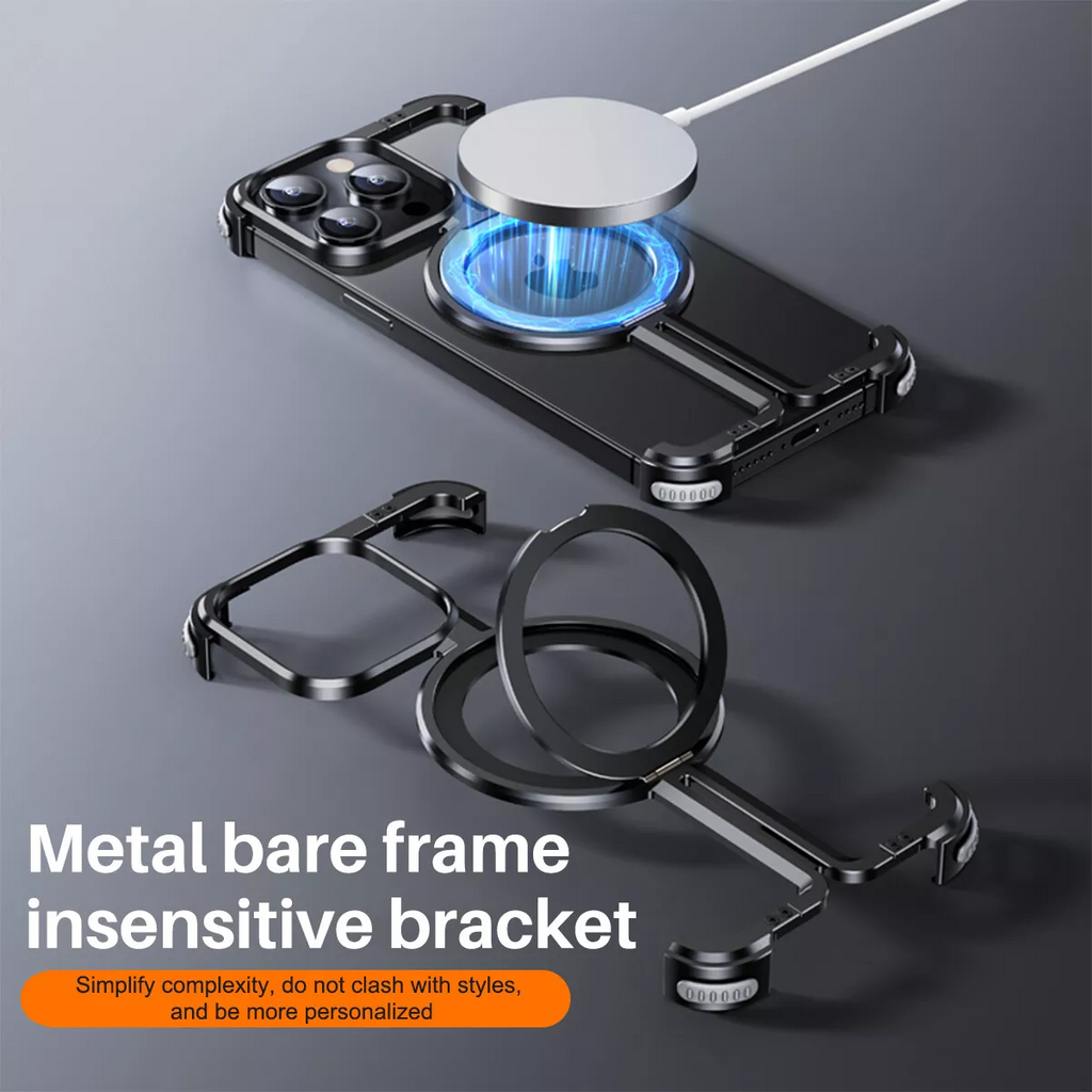 Quellio EvoBorder Borderless MagSafe Case, Aluminum Alloy, Fits iPhone 13-16