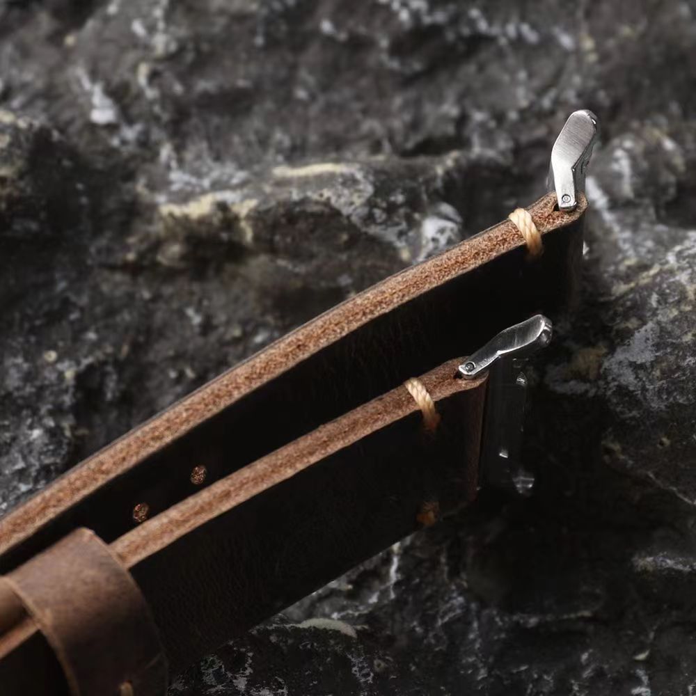 Full-Grain Leather Watch Band, Vintage Patina, Fits Samsung Watch Ultra 47mm