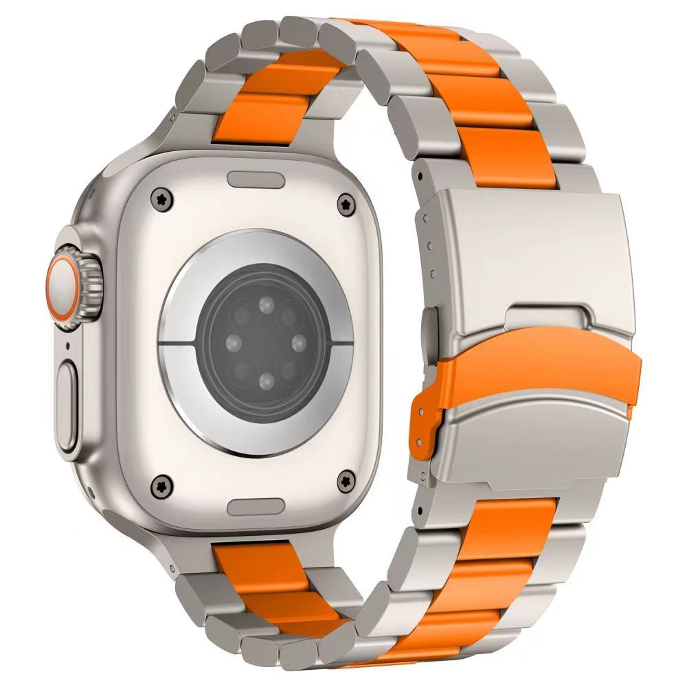 Apple Watch Titanium Band With Folding Safety Buckle, Kestrel Style