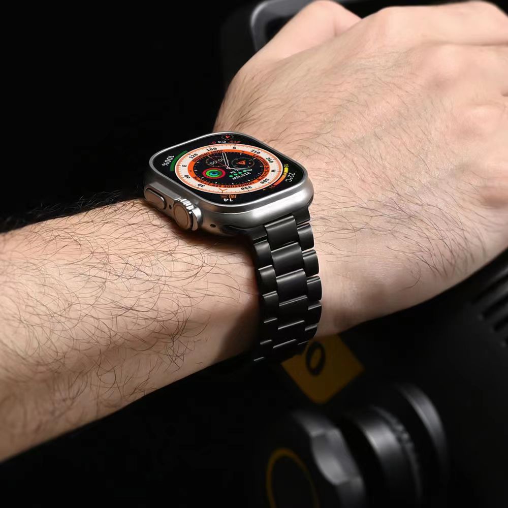 Apple Watch Titanium Band With Folding Safety Buckle, Kestrel Style