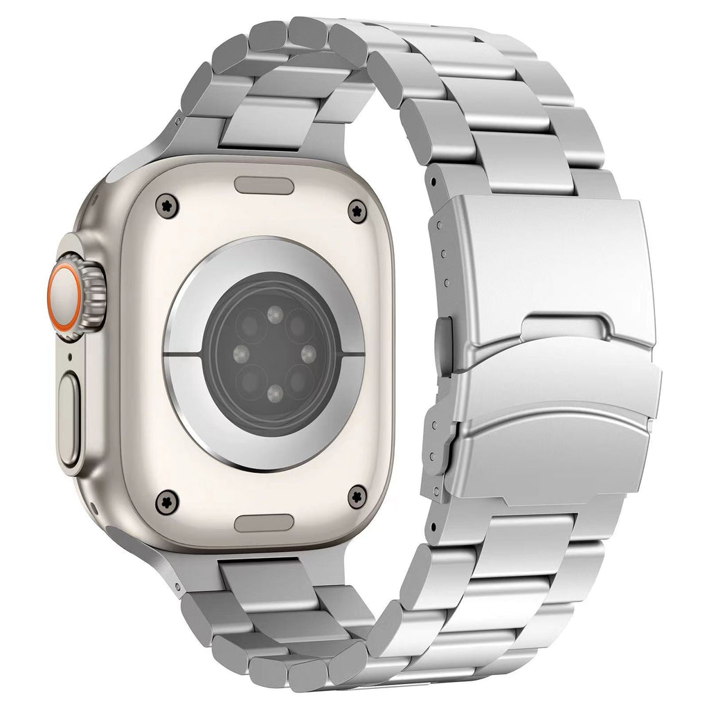 Apple Watch Titanium Band With Folding Safety Buckle, Kestrel Style
