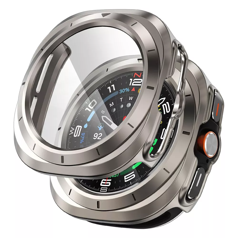 Custodia Samsung Galaxy Watch Ultra 47mm, Guscio in vetro temperato Orvalo