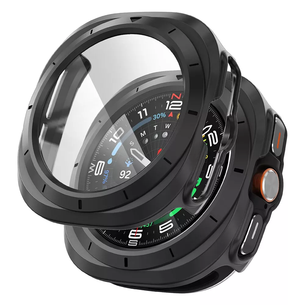 Custodia Samsung Galaxy Watch Ultra 47mm, Guscio in vetro temperato Orvalo